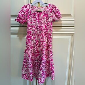 Lilly Pulitzer Girls Dean Midi Dress Passion Fruit Absolutely Flamazing  S (4-5)